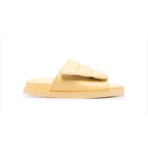 GIABORGHINI STITCHED PUFFY SLIDES Made in Italy NWOB Size 36
